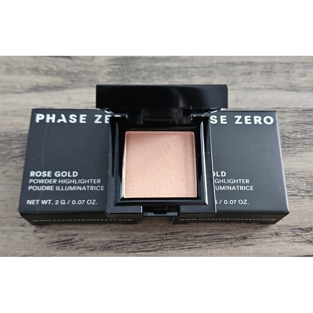 2X Phase Zero Powder Highlighter New Rose Gold Trial Size